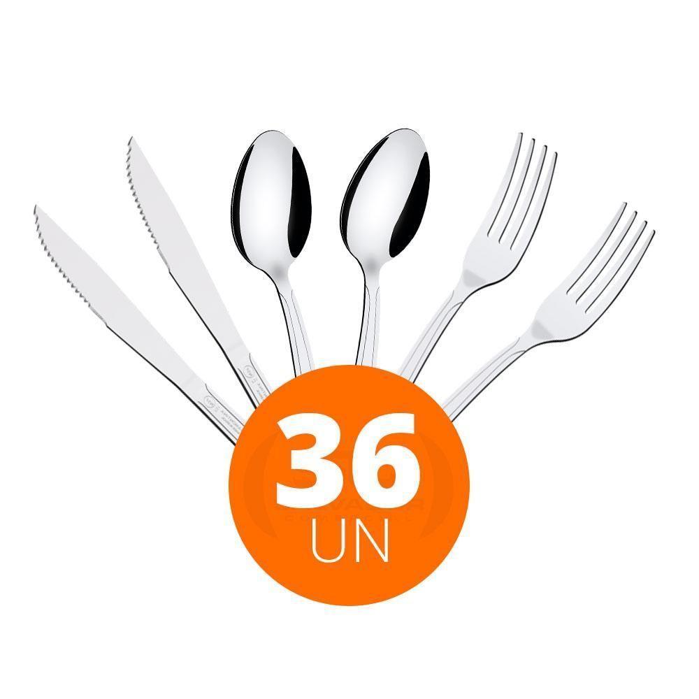 Kit - Jogo De Facas, Garfos E Colheres Búzios 36 Peças Em Aço Inox Ibag - Tramontina - 2