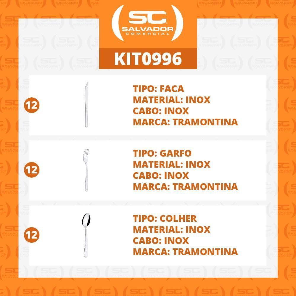 Kit - Jogo De Facas, Garfos E Colheres Búzios 36 Peças Em Aço Inox Ibag - Tramontina - 3