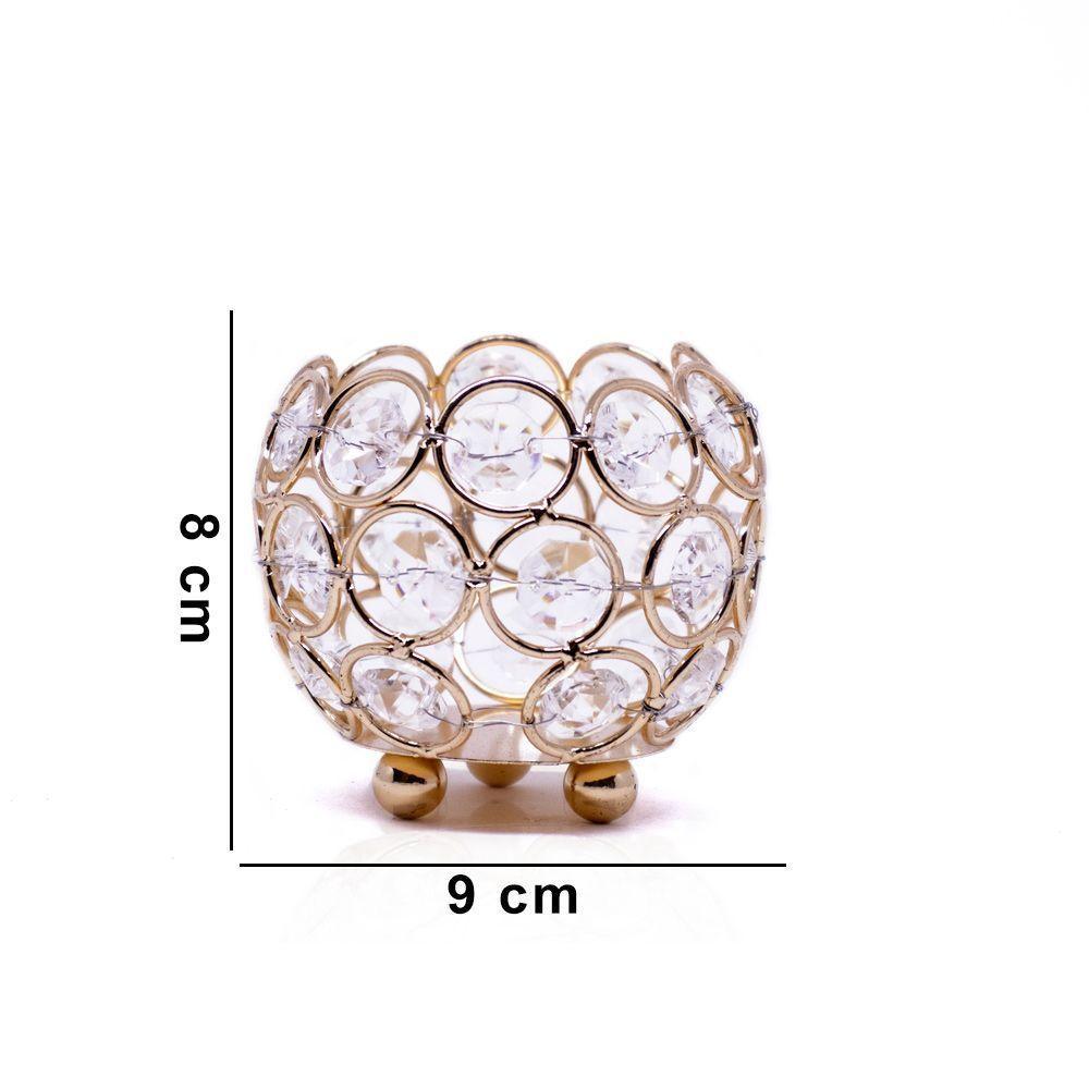 Porta Objeto Redondo De Metal Rosê 8x9x9 Cm - 2