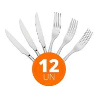 Kit - Jogo De Faca E Garfo Luxo Laguna 12 Peças Em Aço Inox Itop - Tramontina - 2