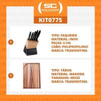 Kit - Faqueiro Plenus 6 Peças + 1 Tábua Para Churrasco 49x35 - Tramontina - 3