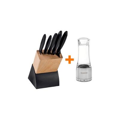 Kit Faqueiro Plenus 23498028 6 Peças com Moedor Realce 61653000 Aço Inox Acrílico Tramontina
