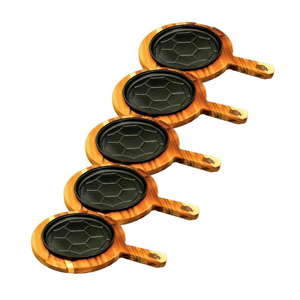 Kit 5 Chapas Petisco Redonda Copa 2022 Com Suporte 20X4Cm. - 1