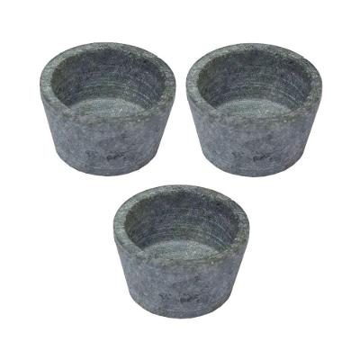 Kit 3 Mini Molheira Tigela Molho Petisco Em Pedra Sabão 50Ml.