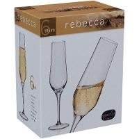 Bohemia Rebecca Taça Champanhe 26X7X7Cm 195Ml Cristal Transp 6Pç - 3