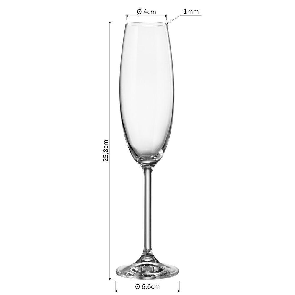 Bohemia Natalia Maxima Taça Champanhe 26X6X6Cm 230Ml Cristal Transp 6Pç - 2
