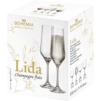 Bohemia Lida Taça Champanhe 24X6X6Cm 220Ml Cristal Transp 6Pç - 3