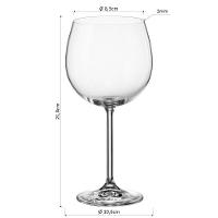 Bohemia Natalia Maxima Taça Vinho 22X10X10Cm 570Ml Cristal Transp 6Pç - 2