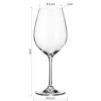 Bohemia Sarah Taça Vinho 23X9X9Cm 520Ml Cristal Transp 6Pç - 3