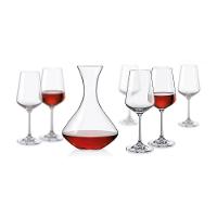 Bohemia Sandra Jg Decanter/Taças 26,5X18,5X44,5Cm 1,5L/350Ml Cristal Transp 7Pç - 1