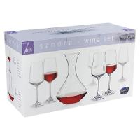 Bohemia Sandra Jg Decanter/Taças 26,5X18,5X44,5Cm 1,5L/350Ml Cristal Transp 7Pç - 2