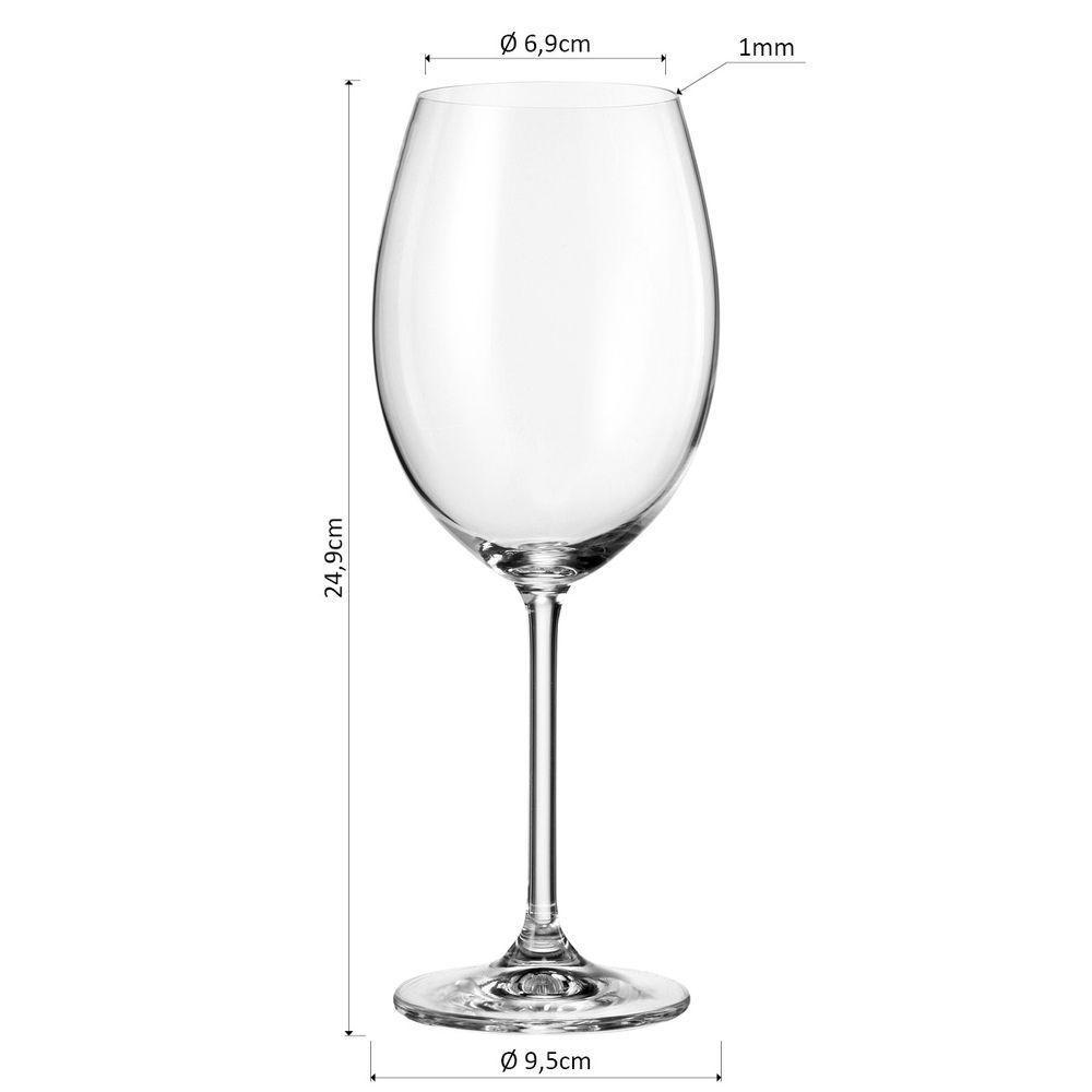 Bohemia Natalia Maxima Taça Vinho 25X9X9Cm 590Ml Cristal Transp 6Pç - 3