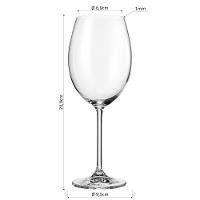 Bohemia Natalia Maxima Taça Vinho 25X9X9Cm 590Ml Cristal Transp 6Pç - 3