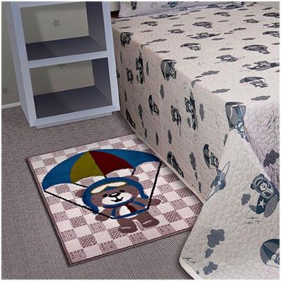 Tapete Infantil Menino Quarto Funny Várias Opções 0,57X1,00  Titulo Paraquedismo Taupe-35