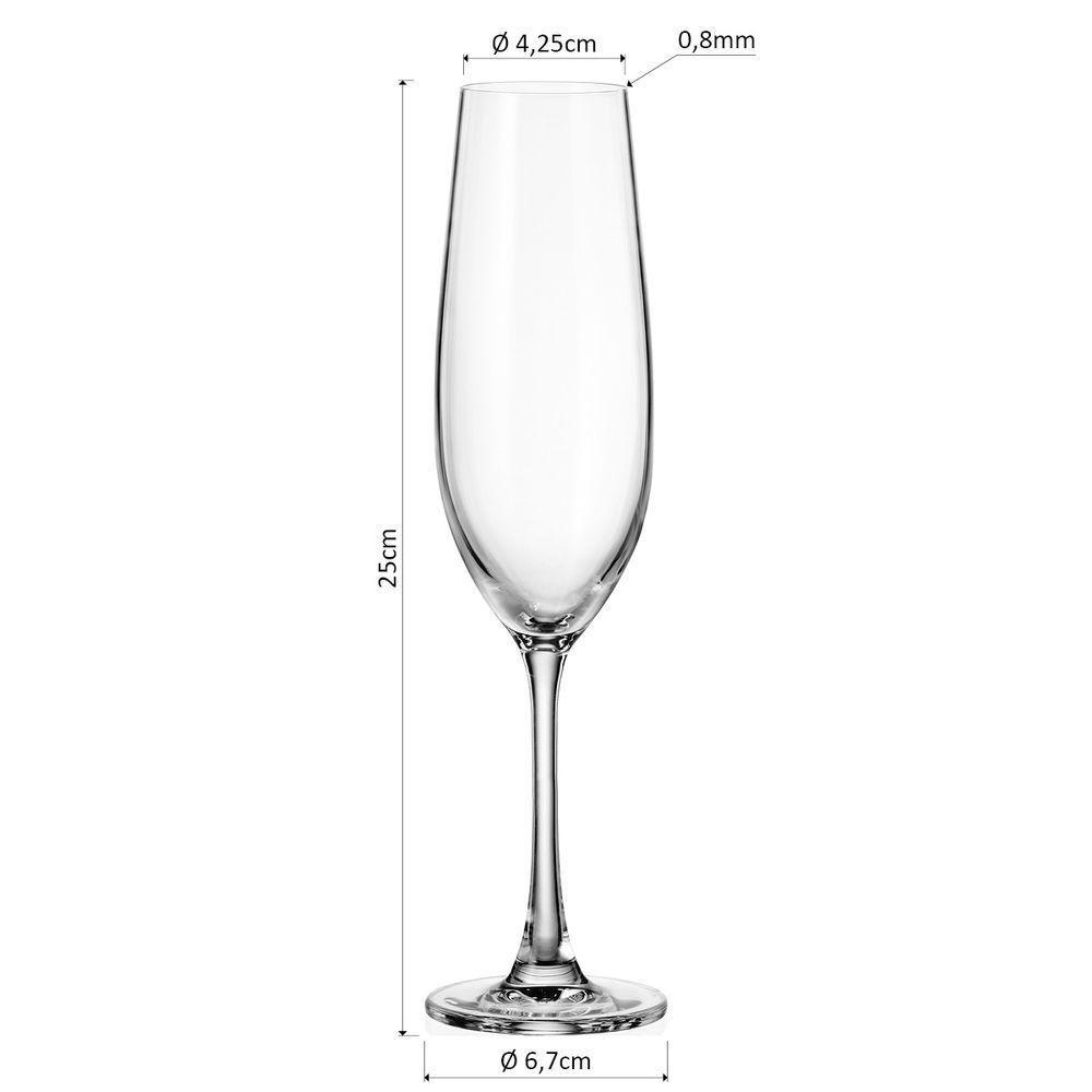 Bohemia Sarah Taça Champanhe 25X6X6Cm 260Ml Cristal Transp 6Pç - 3