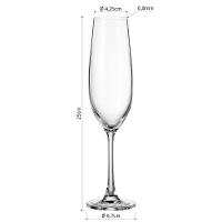Bohemia Sarah Taça Champanhe 25X6X6Cm 260Ml Cristal Transp 6Pç - 3