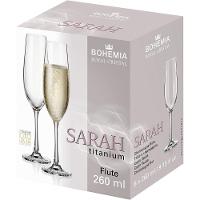 Bohemia Sarah Taça Champanhe 25X6X6Cm 260Ml Cristal Transp 6Pç - 5