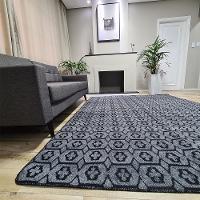 Tapete Carpete Sala Quarto Elegante Geométrico 1,50 X 2,00 Titulo Cor Cinza - 1