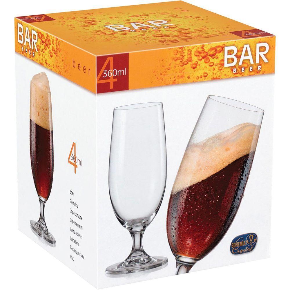 Bohemia Bar-Beer Taça Cerveja 18X8X8Cm 360Ml Cristal Transp 4Pç - 2