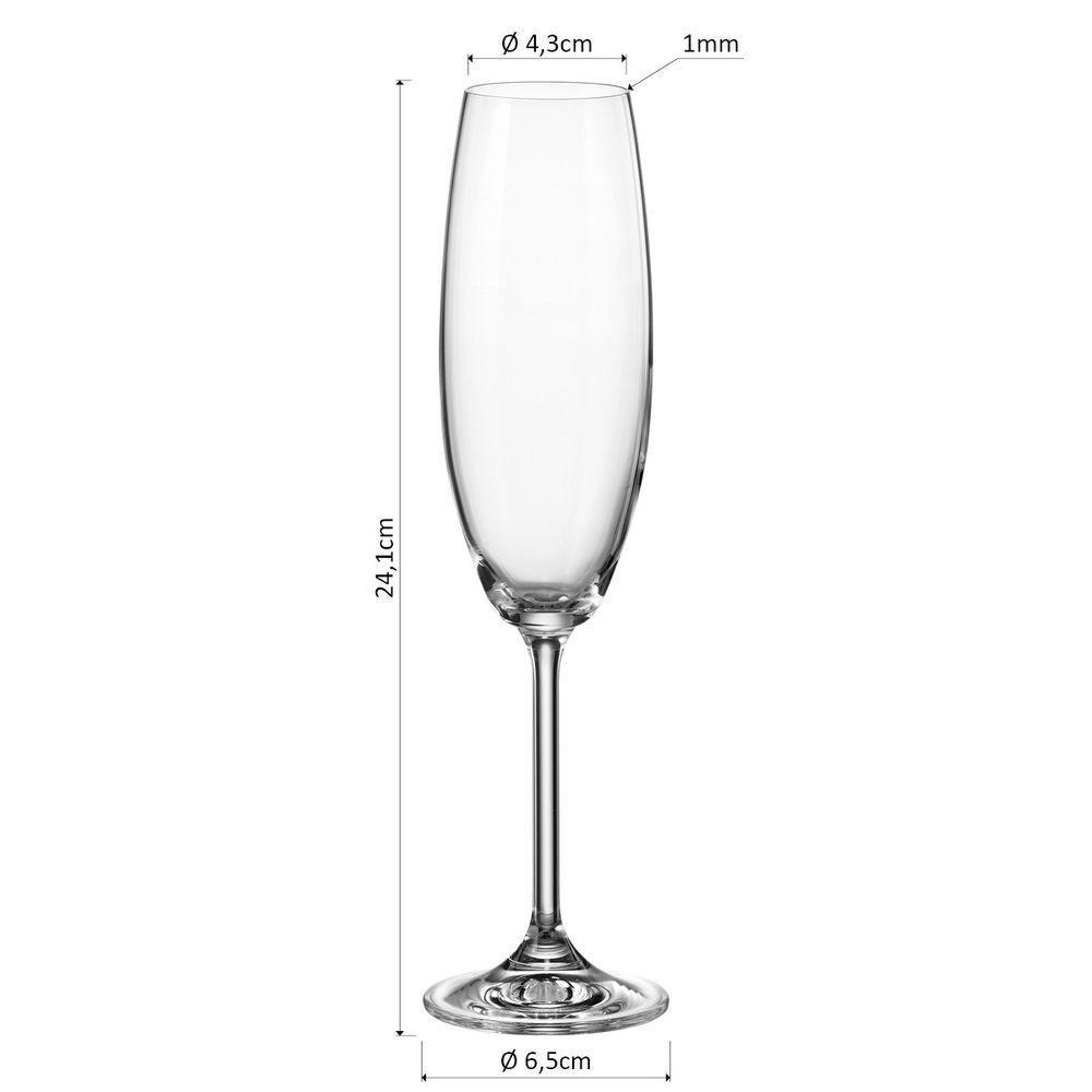 Bohemia Gastro Taça Champanhe 24X6X6Cm 230Ml Cristal Transp 6Pç - 2