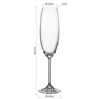 Bohemia Gastro Taça Champanhe 24X6X6Cm 230Ml Cristal Transp 6Pç - 2