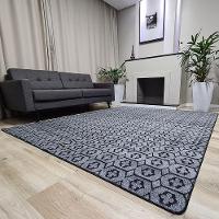 Tapete Carpete Sala Quarto Elegante Geométrico 2,00 X 2,50 Titulo Cor Cinza