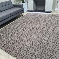 Tapete Carpete Sala Quarto Elegante Geométrico 1,50 X 2,00 Titulo Cor Marrom - 2