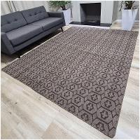 Tapete Carpete Sala Quarto Elegante Geométrico 1,50 X 2,00 Titulo Cor Marrom