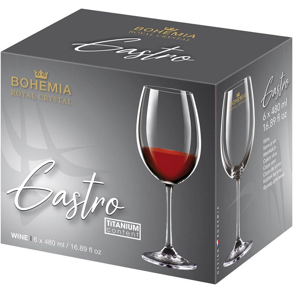 Bohemia Gastro Taça Vinho 22X8X8Cm 480Ml Cristal Transp 6Pç - 3