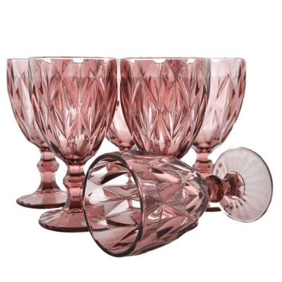 Conjunto De Taças Vidro Diamond 260ml Lyor Lilas