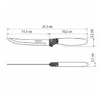Kit - Jogo De Faca E Garfo Ipanema 120 Peças Em Aço Inox Cabo Preto Ptop - Tramontina - 8