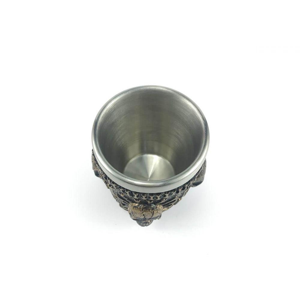 Copo Shot Dose Em Aço Inox Resina Modelo 4 Caveiras - 6