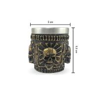 Copo Shot Dose Em Aço Inox Resina Modelo 4 Caveiras - 5