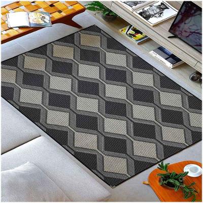 Tapete Sisal Sala 1,50 X 2,00 Antiderrapante Preto S-553