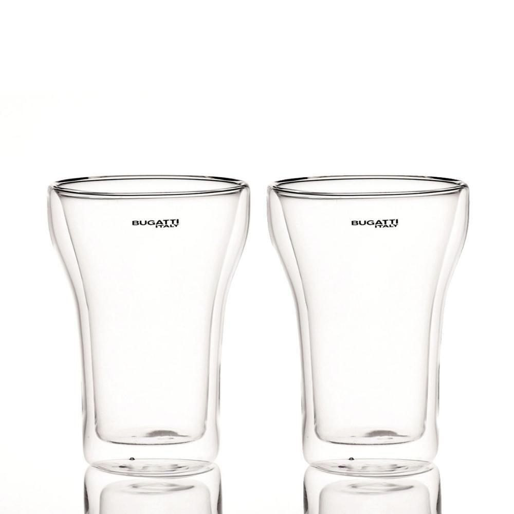 Conjunto 2 Copos Parede Dupla Suco Drink 350ml Bugatti - 1