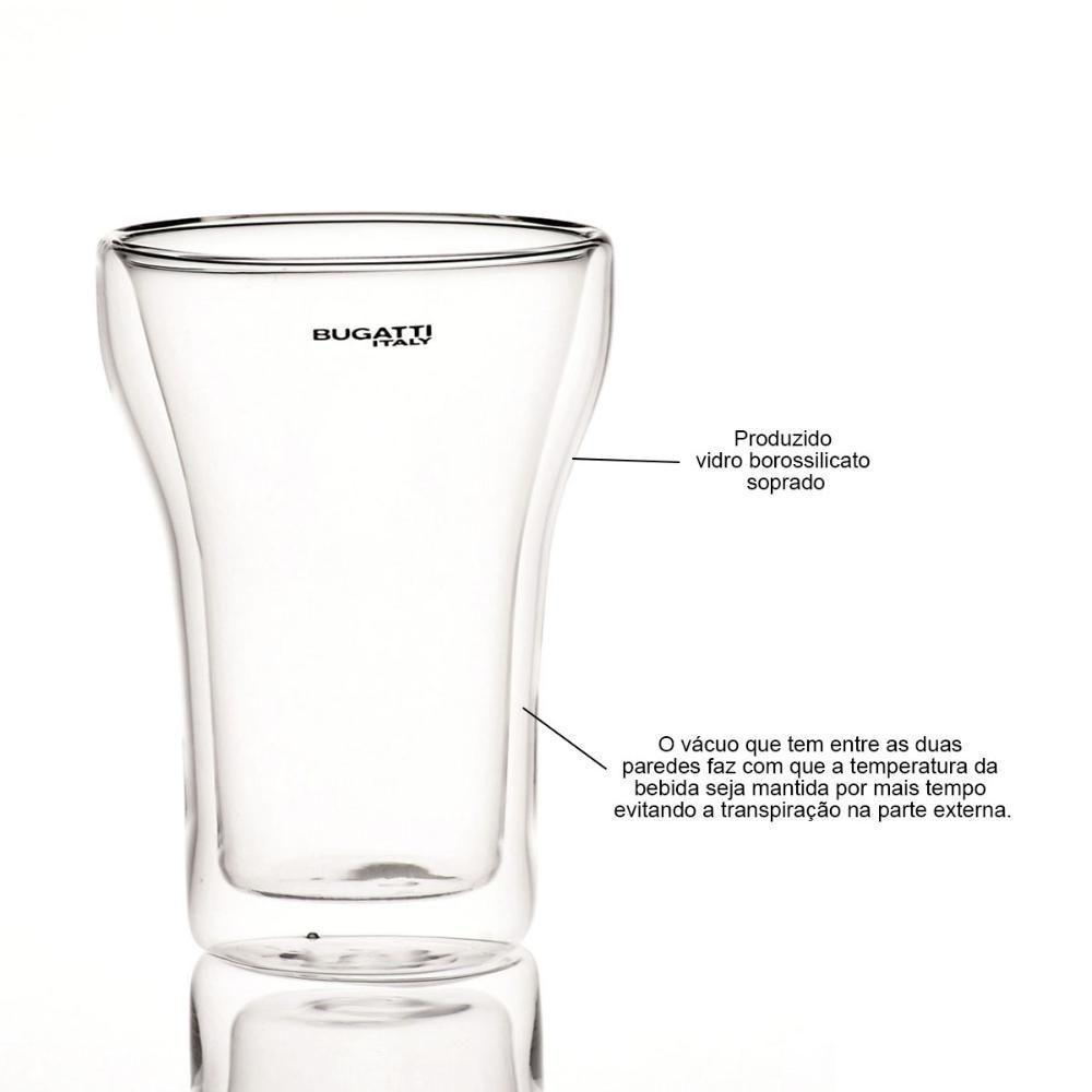 Conjunto 2 Copos Parede Dupla Suco Drink 350ml Bugatti - 5