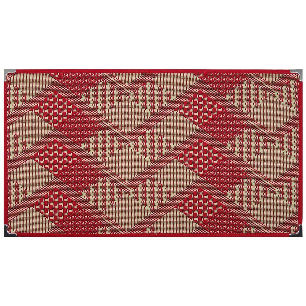 Tapete Sisal Sala 2,00 X 3,00 Antiderrapante Vermelho S-565  - 2