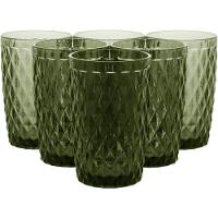 Copo Long Drink 12X8X8Cm 370Ml Vidro Verde 6Pç - 3