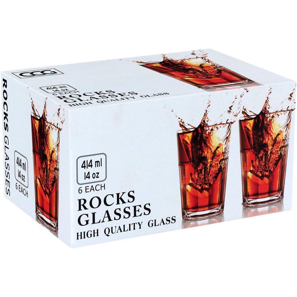 Copo Long Drink 13X9X9Cm 410Ml Vidro Transp 6Pç - 6