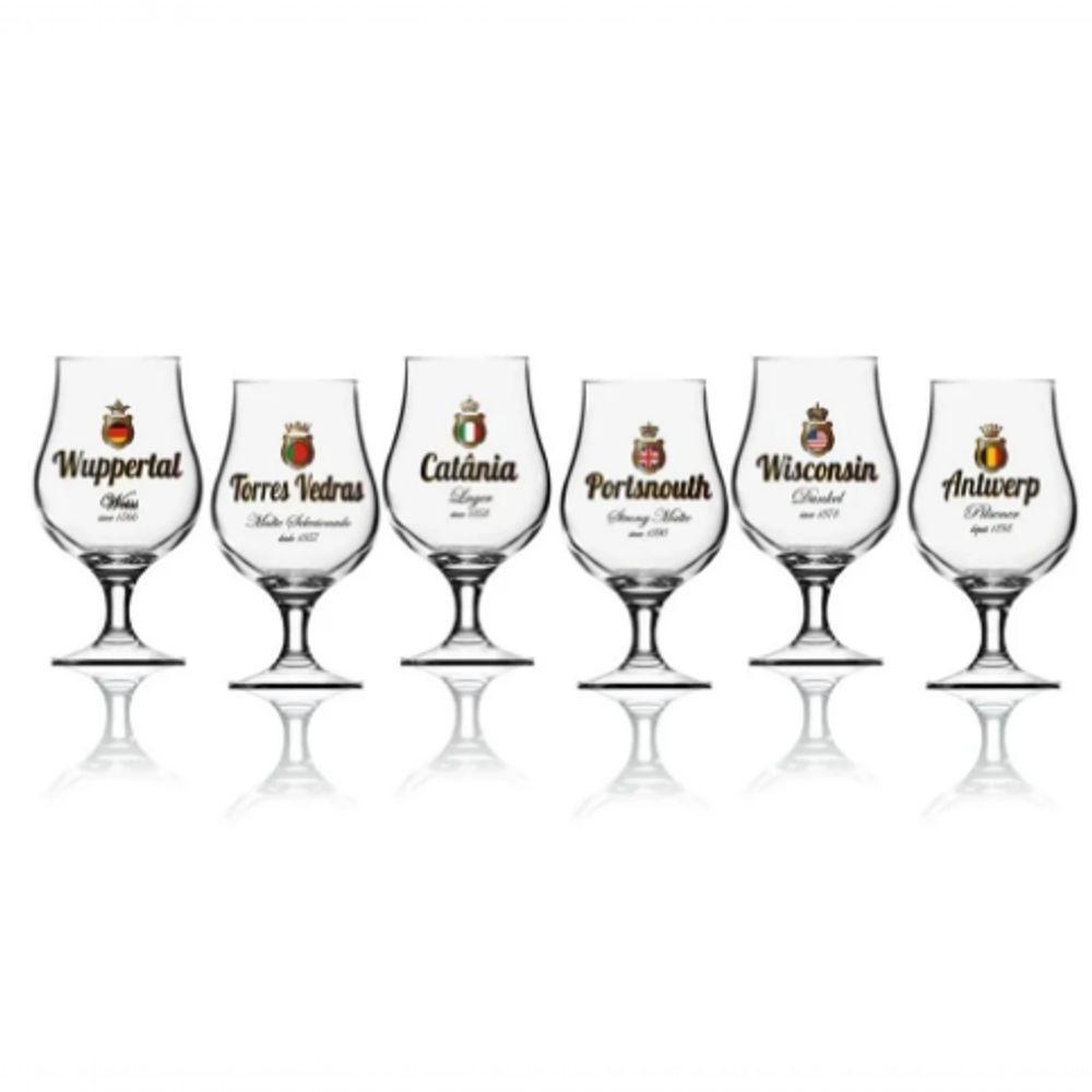 Conjunto Com 6 Taças 330ml Premium Floripa Wuppertal Gold - 1