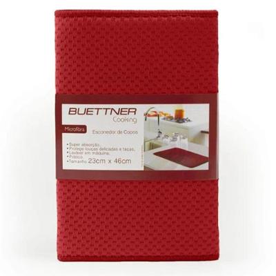 Escorredor Para Copos Buettner Liso Microfibra Vermelho