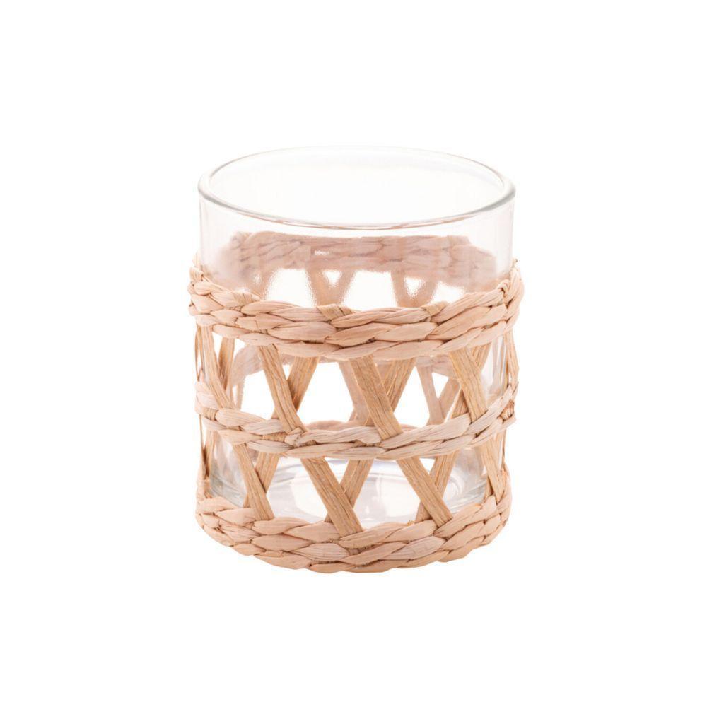 Jogo De Copos Baixos Em Vidro Com Sisal Com 4 Peças 320Ml Wolff - 1