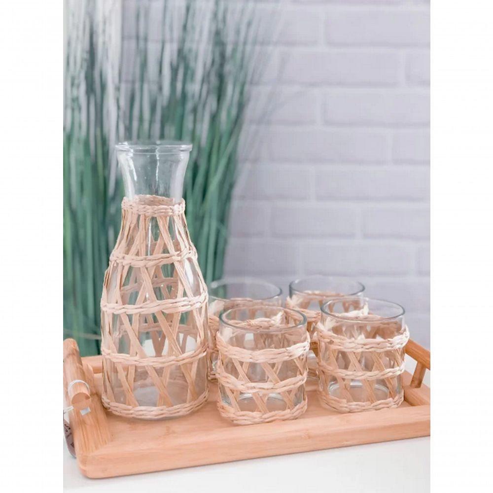 Jogo De Copos Baixos Em Vidro Com Sisal Com 4 Peças 320Ml Wolff - 5