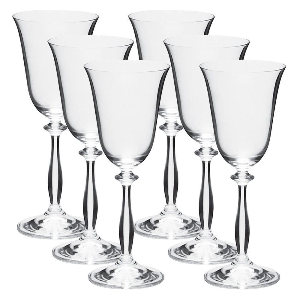 Jogo De Taças Para Vinho Branco Em Cristal Angela Com 6 Peças 185ml Crystalex - 3