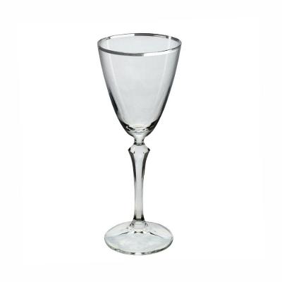 Jogo De Taças Para Vinho Tinto Em Cristal Elizabeth Decorada Com 6 Peças 250ml Crystalex