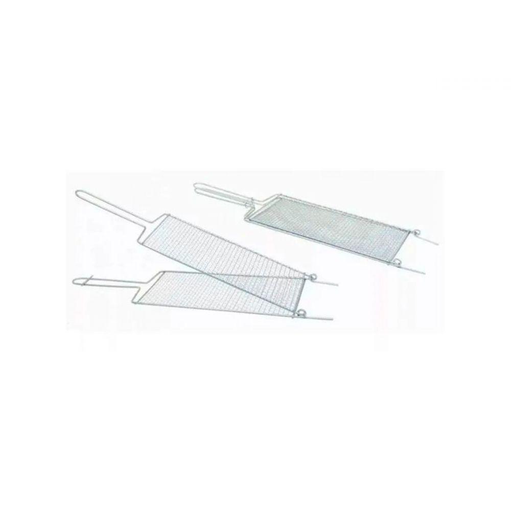 Grelha Dobrável Miúdo para Churrasqueira 17x58 Cm - 3