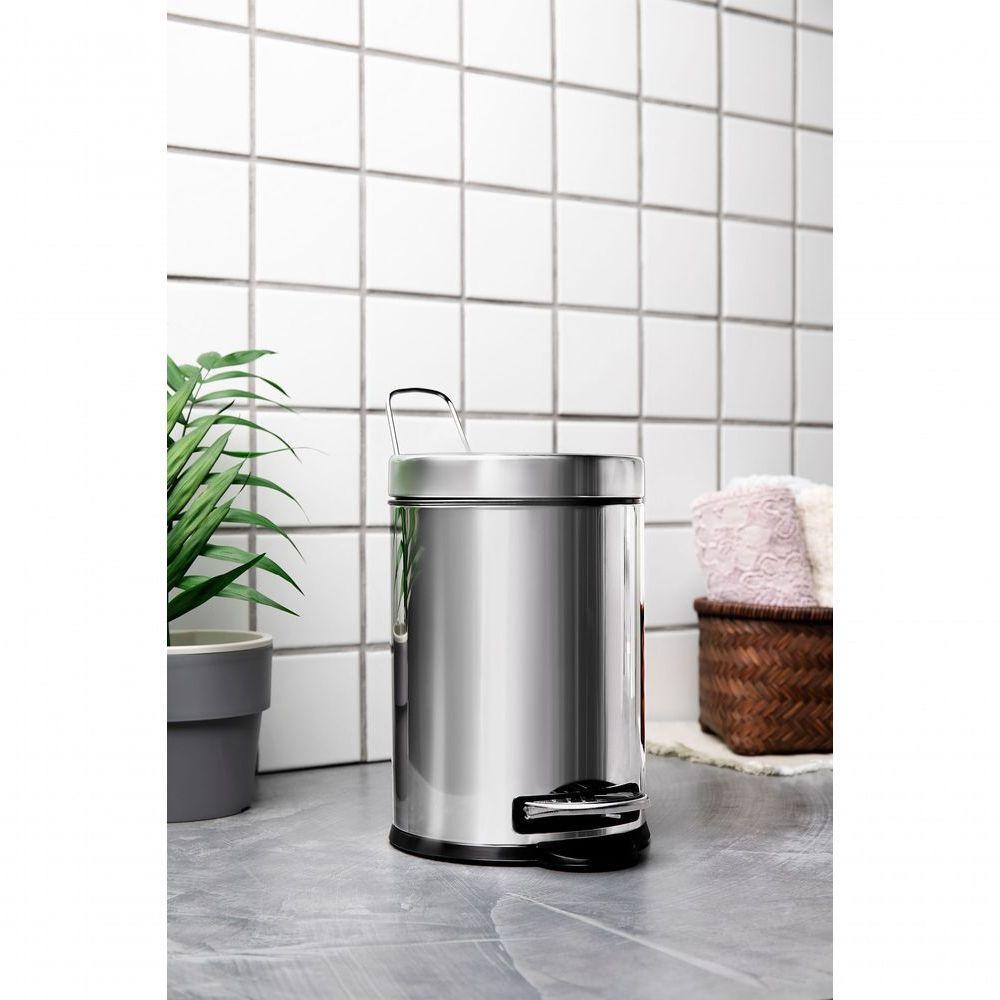 Lixeira Inox Pedal E Balde 3l Decorlinelixeiras ø 17x27cm - 6