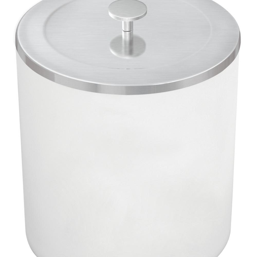 Lixeira Tramontina Útil Com Tampa Em Aço Inox Branco 5 L - 1