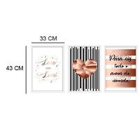 Kit 03 Quadross "Todo Amor" 43X33X1Cm - 2