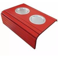 Kit 02 Esteira Laqueada Sofá Copo Vermelho - 3